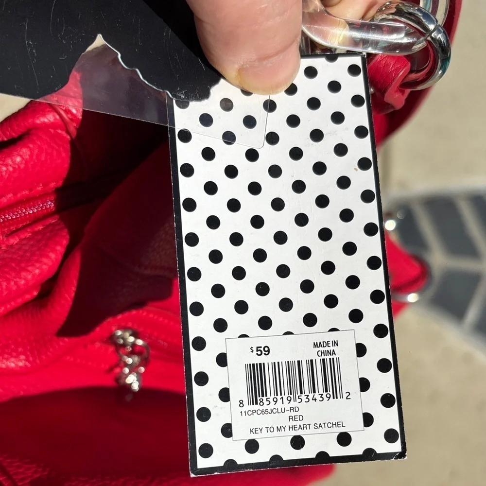 Key to My Heart Red Satchel Lulu Guinness